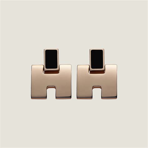 eileen earrings hermes|Hermes leather earrings.